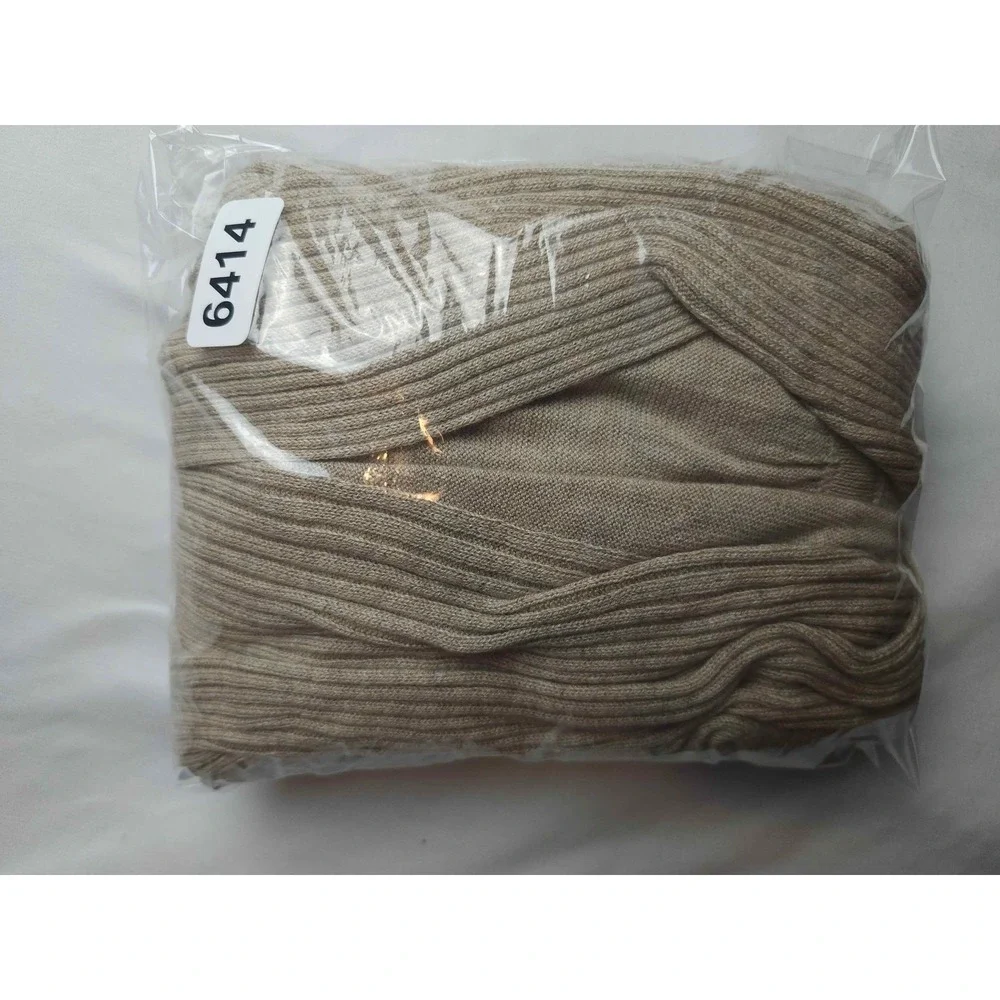 Chicos Beige Ruffle Open Front Cardigan Tan Shawl Collar Ribbed Sleeve Size 0
